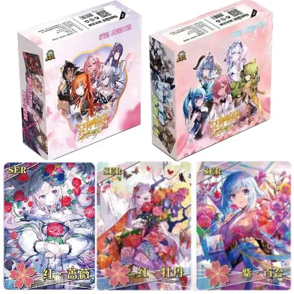 New Goddess Story Card Jiao Luan Chapter Collection Gold Card Anime Character Flash Card Table Toys Regali Per Bambini