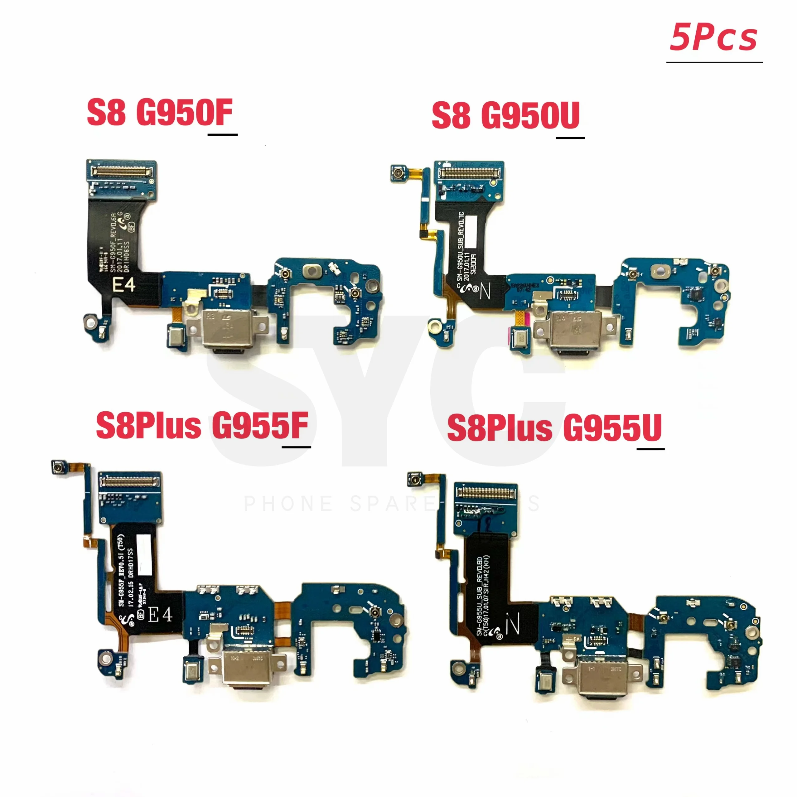 5 шт., USB-разъем для зарядки Samsung S8 S9 Plus G950F G955F U G960F G960U G965F G965U