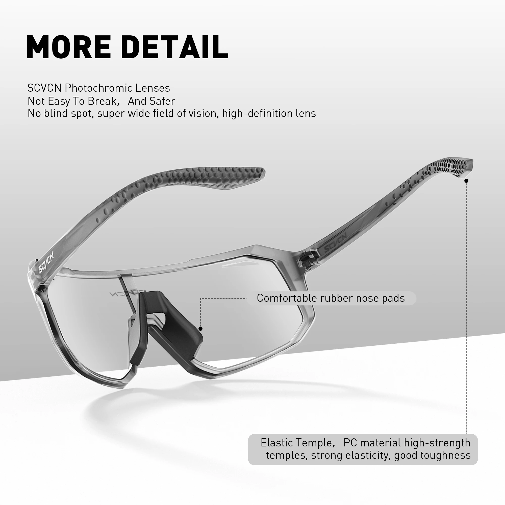 Scvcn óculos de sol fotocromáticos quentes, óculos para ciclismo ao ar livre, homens, mulheres, mtb, bicicleta de estrada, esportes, montanhismo, uv400 6
