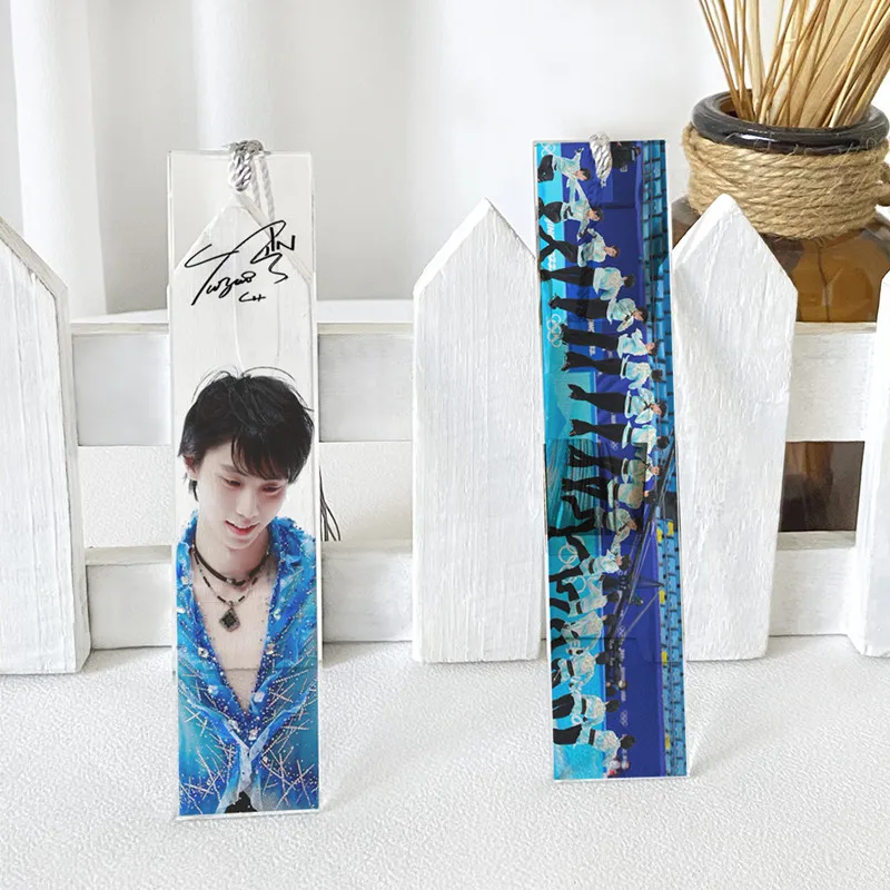 

Anime Hanyu Yuzuru Transparent Bookmark Creative Bookmarks 3413 Stationery Accessories Figure