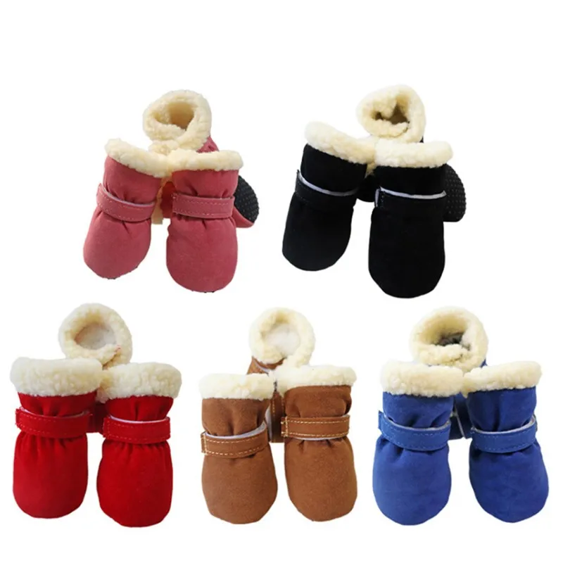 Title 7, 4Pcs Winter Waterproof Warm Pet Dog Shoes Non-s...