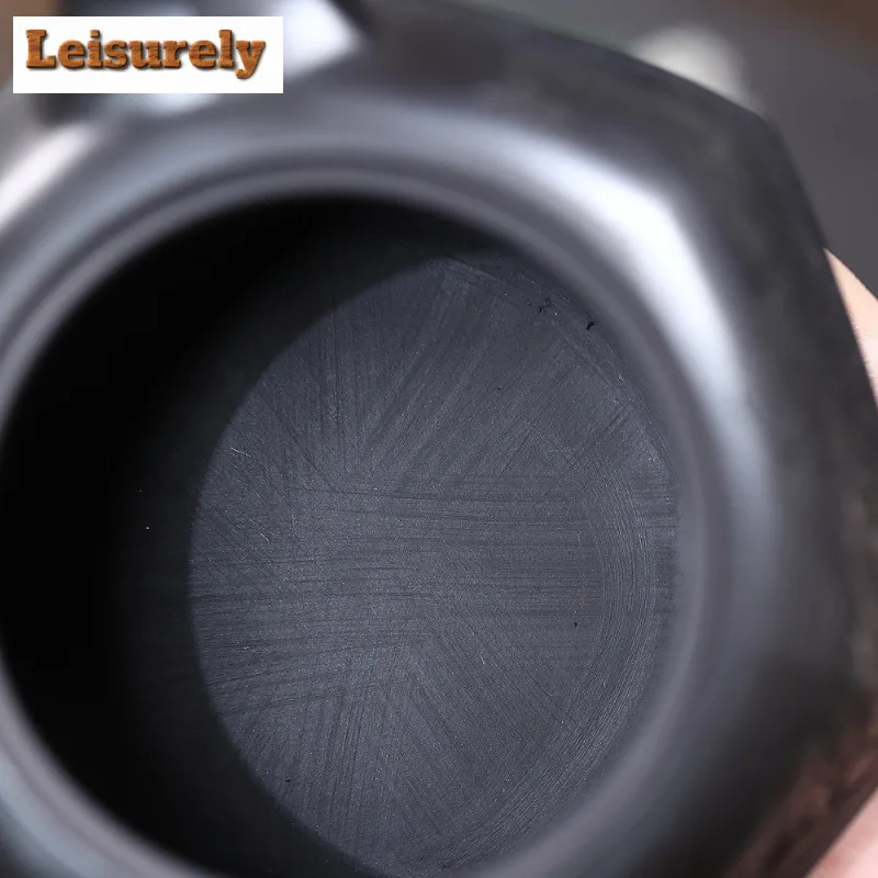 500ml Ancient Yixing Purple Clay Teapots Handmade Cicada Peacock Pot Raw Ore Stone Yellow Mud Tea Making Kettle Zisha Tea Set