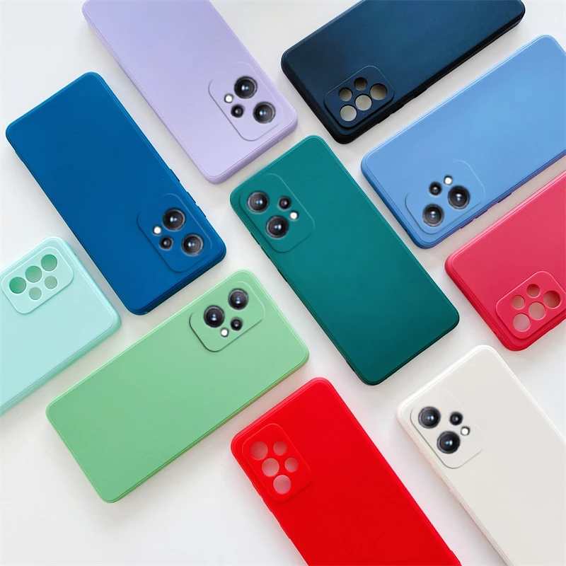 SEAHAI Cover per Realme 10 4G, Custodia Protettiva Ultra Sottile ed Elegante in Silicone TPU, Vetro a Colori Sfumato AntiGraffio Antiurto Case, Rosso Elegante