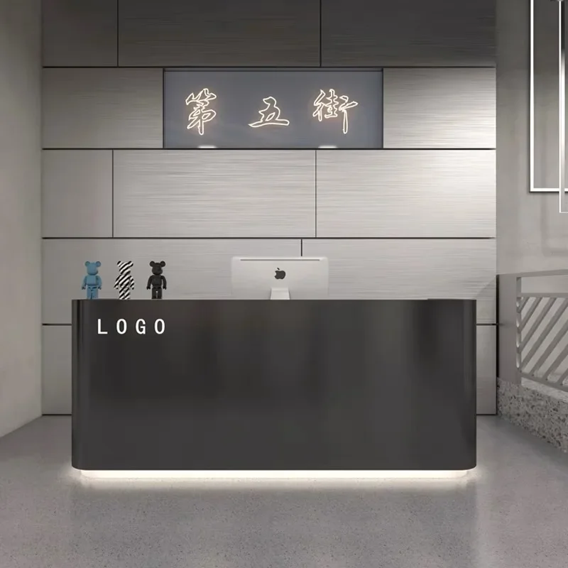 Stainless Steel Bar Simple Modern Clothing Store Checkout Shop Small Beauty Salon Barber Shop Reception Desk