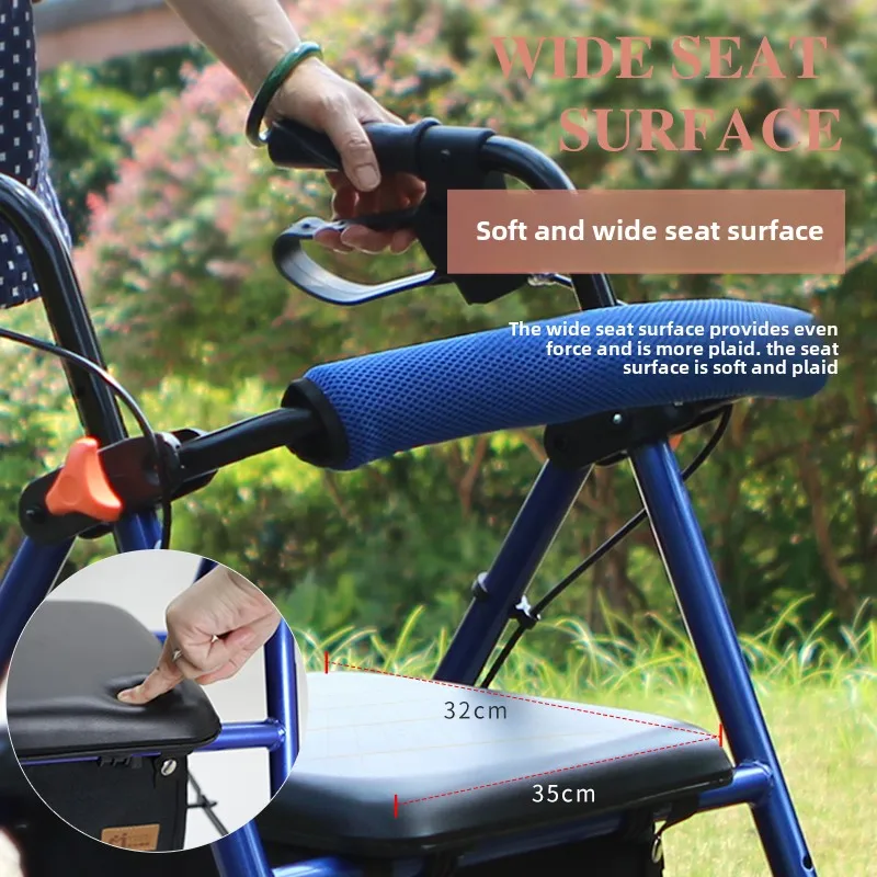 Practical Walking Aid for Elderly, Walking Rehabilitation Walker for Adults , &zwnj;Disabled Mobility Aids Cane &zwnj;Locomotion