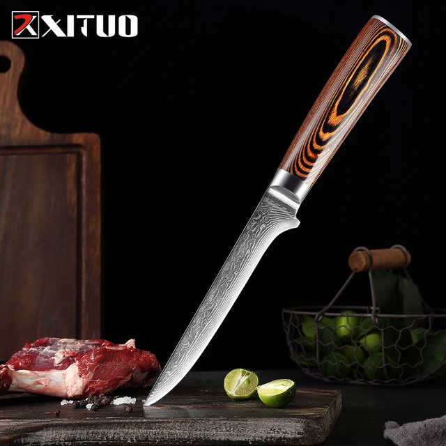 Kitchen Knife 7 inch Chinese Meat Cleaver Knife Damascus Laser Chef Knife  Bone Chopping Knife Butcher Knife German Stainless Steel Ergonomic Handle 