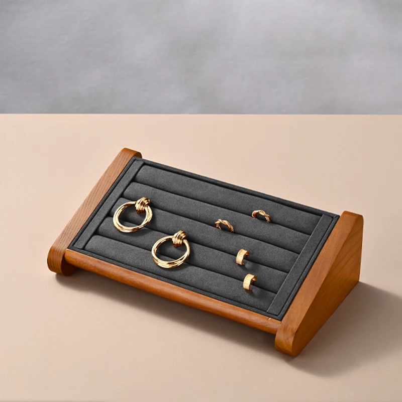 Elegant Wooden Ring Display & Organizer