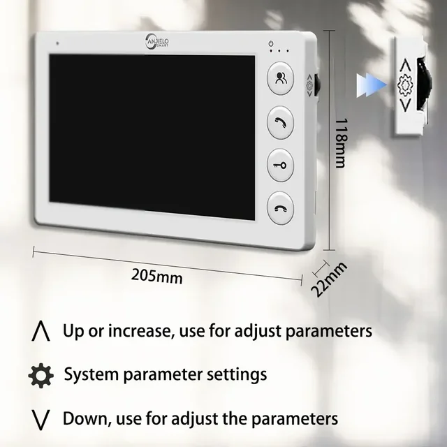 Anjielo 2/3/4 Unit Multi Apartments Intercom Video Doorbell with RFID Card Unlock 7inch 4Wired Video Door Phone System 5