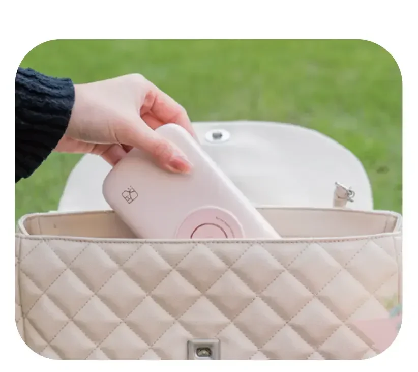 GlowMartHPRT Smartphone Sublimation Photo Printer CP2100 Mini Small DIY Share with 40 Sheets of Photo Paper 800mAh Battery