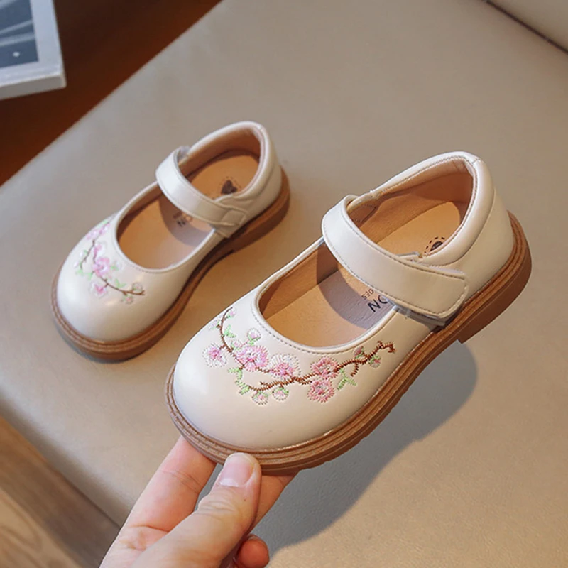Bobora New Children Leather Shoes for Infant Girls Soft Bottom Casual Shoes Kids Sweet Princess Toddler Dance Sneakers