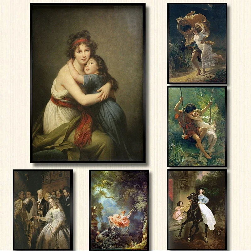 

World Famous Silk Painting Abstract Character Fashion Classic Prints Wall Art Pictures for Living Room Home Decor