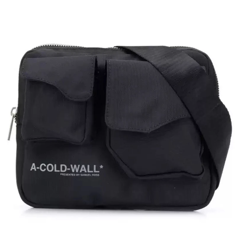 ACW Double Pocket Waist Bag Shoulder Crossbody Bag Male And Female Couples  Paragraph Youth Hip-hop Bag