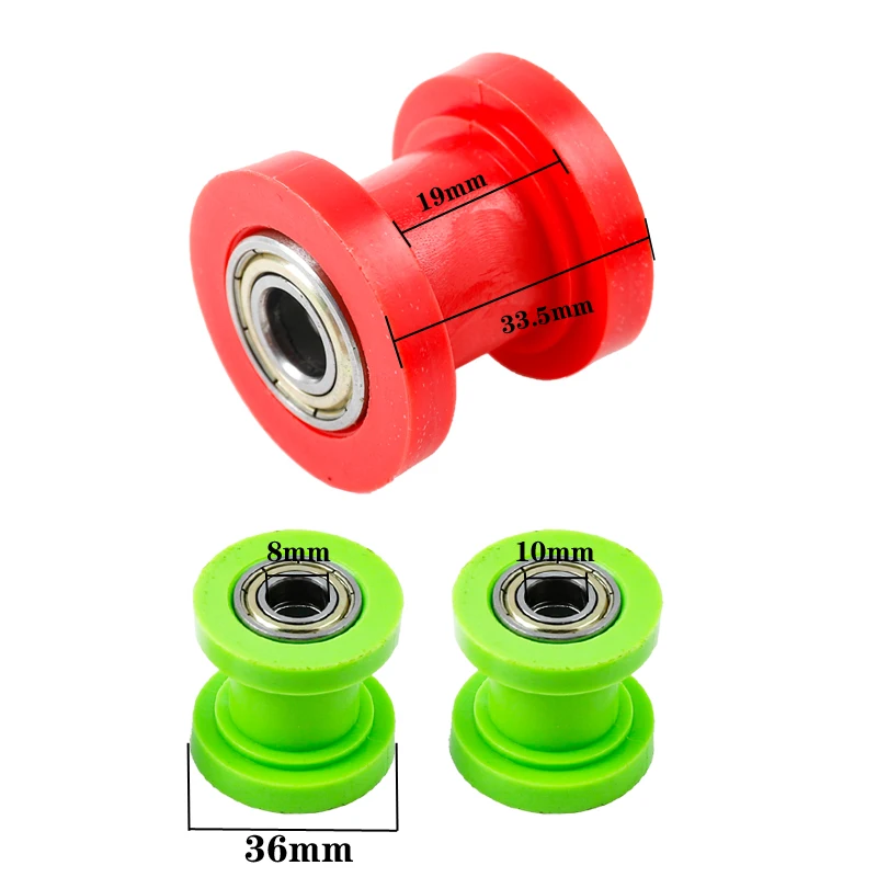 8/10mm Drive Chain Roller Pulley Wheel Slider Tensioner Wheel Guide For Enduro Motocross Motorcycle PIT Dirt Bike ATV CRF CR XR