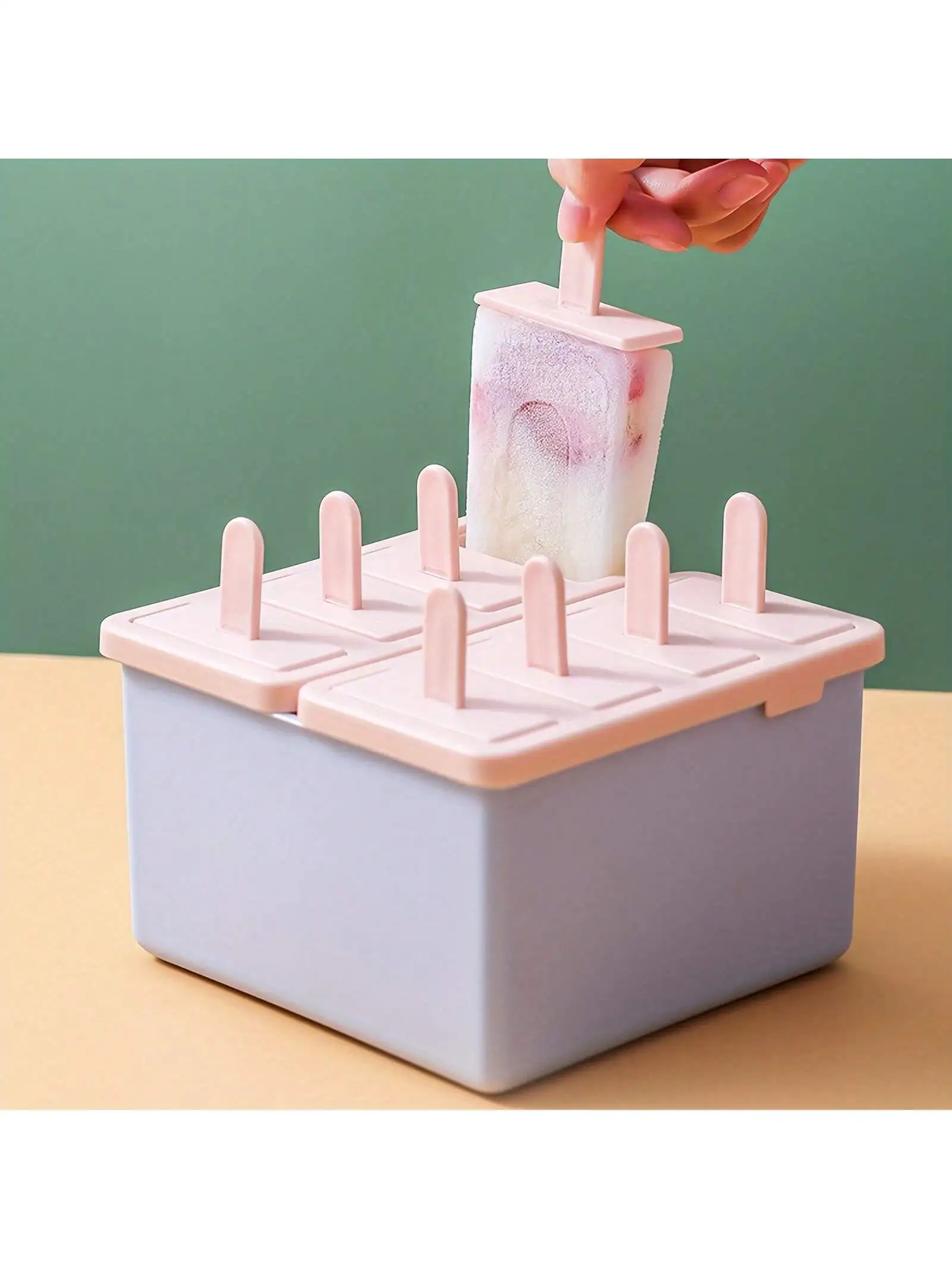 Easy-Release Popsicle Mold DIY Ice Maker Freezing Technology Used For Homemade Ice Pops 8 Cavities Vertical Cream Mold
