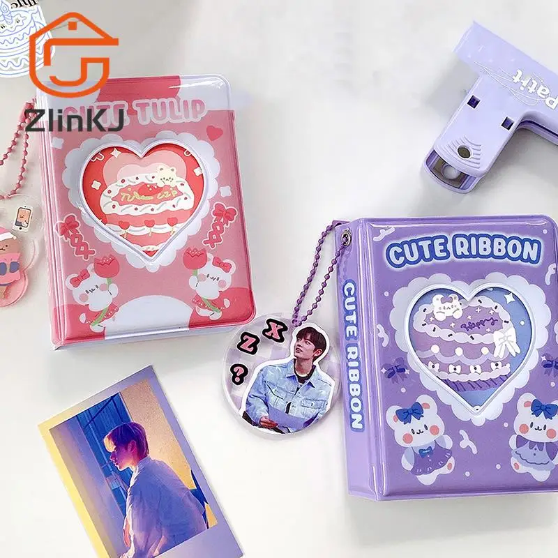 3 Pollici Cartoon Photo Album Lovely Photoward Holder Kpop Idol Chasing Collection Book Cake Bear Printing Instax Mini Album