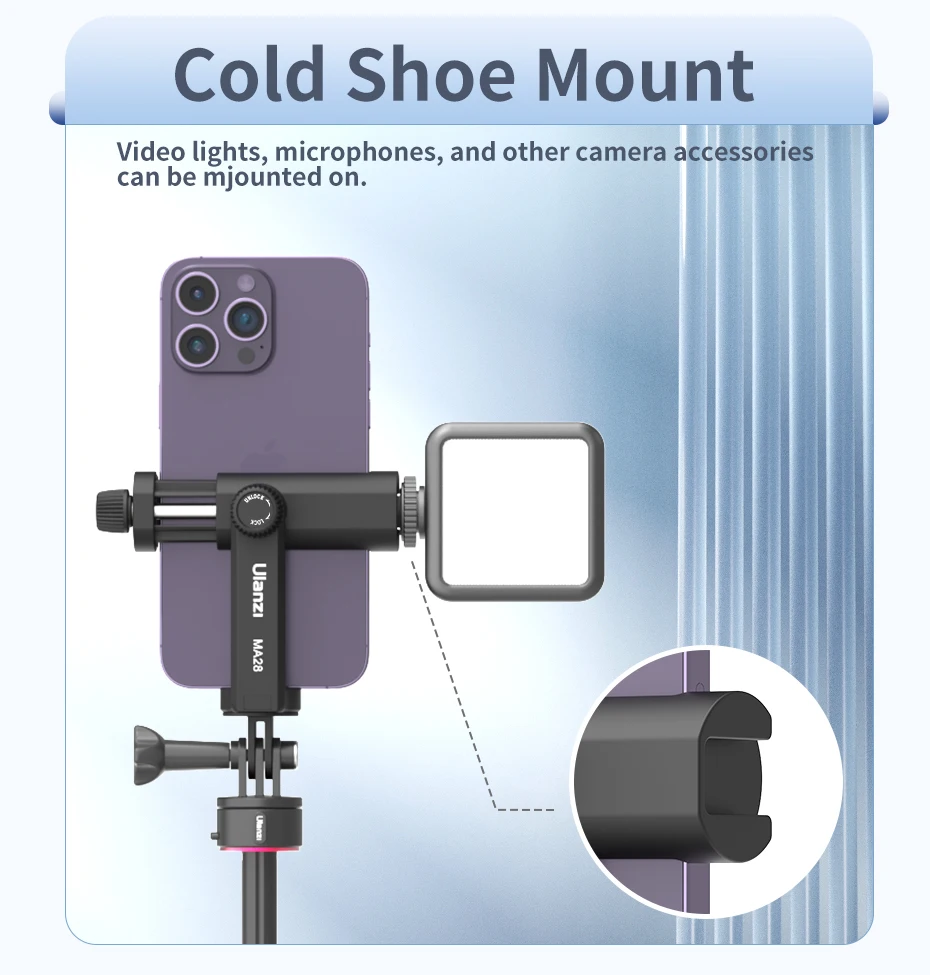 MA28 Phone Tripod Holder Clamp Vertical Horizontal Shooting Phone Mount Holder f