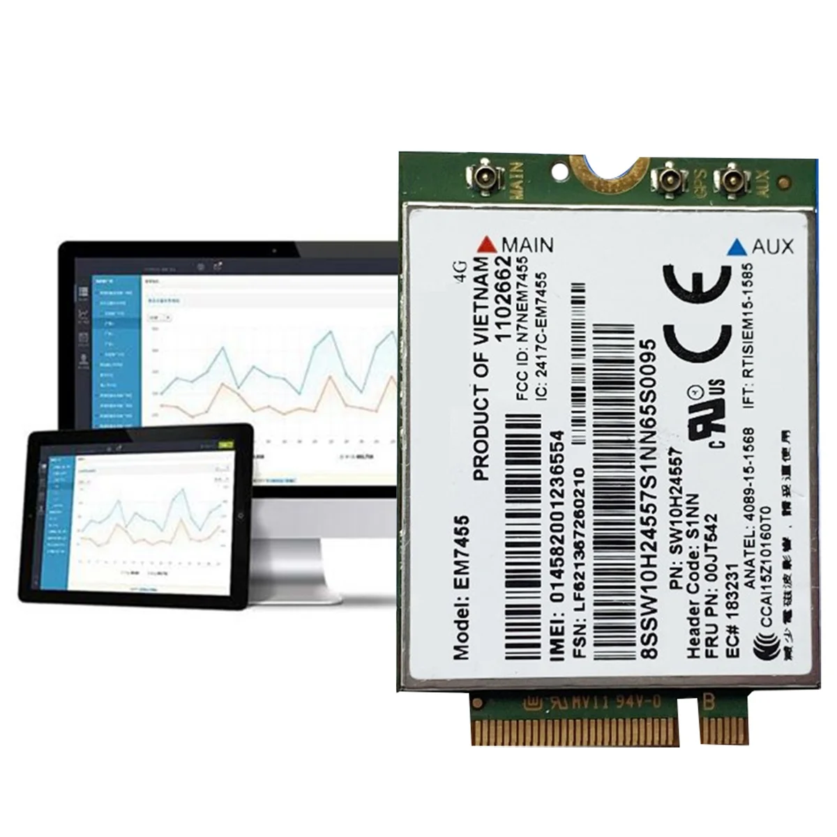 씽크패드 T460 T460P L560 유가 260 P50 P70 X260 용 LTE 4G 카드, Gobi6000 FRU 00JT542 01AX756, Em7455