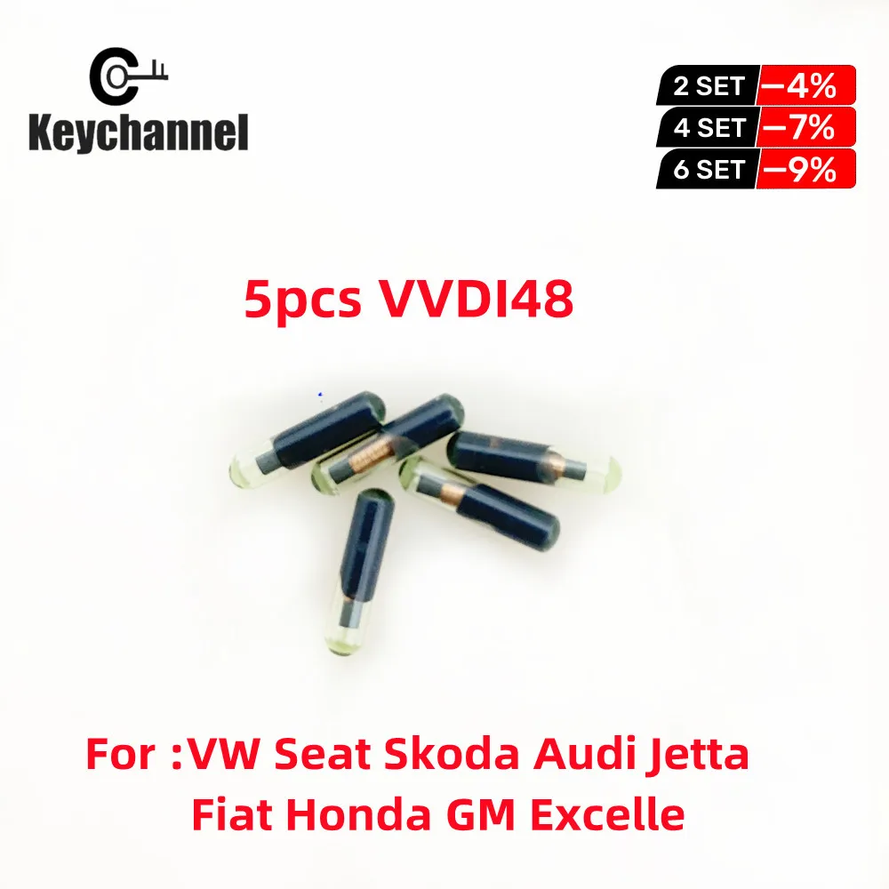 Keychannel 5 stücke Auto Transponder PCF7936 ID46 Chip VVDI ID48 Immo Chip für Golf Jetta Opel Renault Citroen Fiat Peugeot hyundaiI