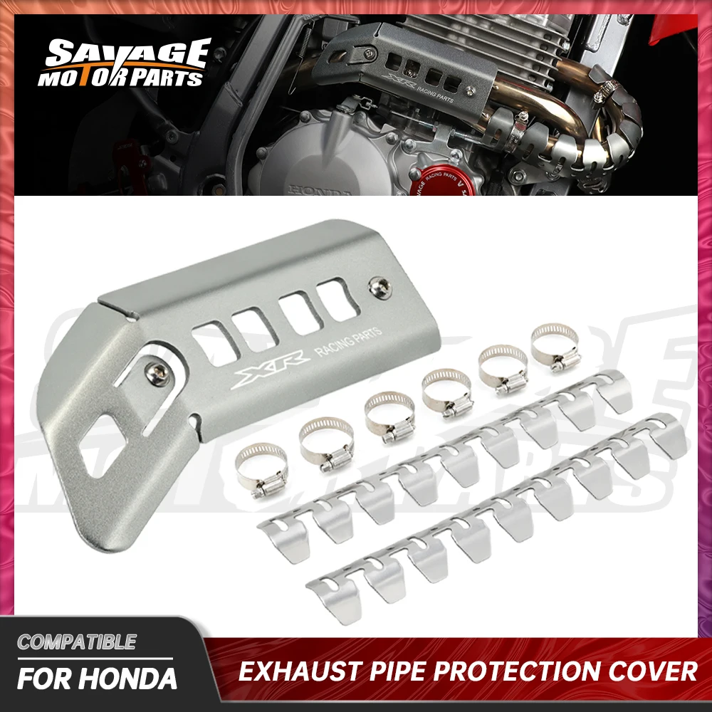 

For HONDA XR250R XR400R 1996-2004 Exhaust Pipe Protection Cover Front Manifolds Shield Protector Motorcycle Heat Guard Dirt Bike