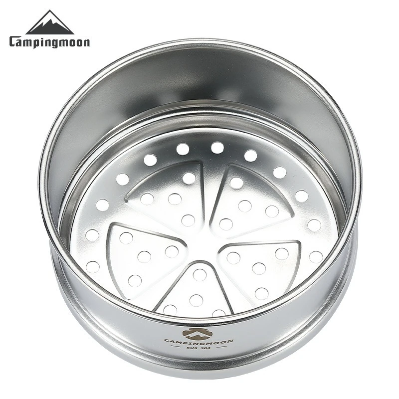 CAMPINGMOON Outdoor Camping Picnic Stainless Steel Xiao Long Bao Steamer Picnic Portable Shiraz Bowl Steamed Tray camping cookware camping cookware set