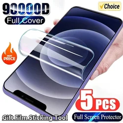 5 - Pack Full Coverage Hydrogel Screen Protector Set - Hydrogel Film
