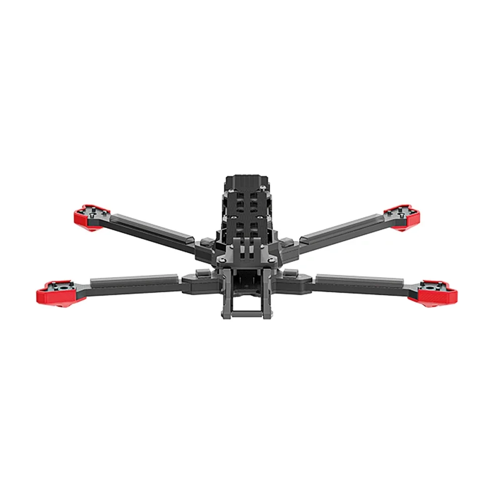 Détail du kit châssis iFlight Chimera7 Pro V2 O4 avec la plaque de montage DJI O4 Air Unit Pro et les entretoises.