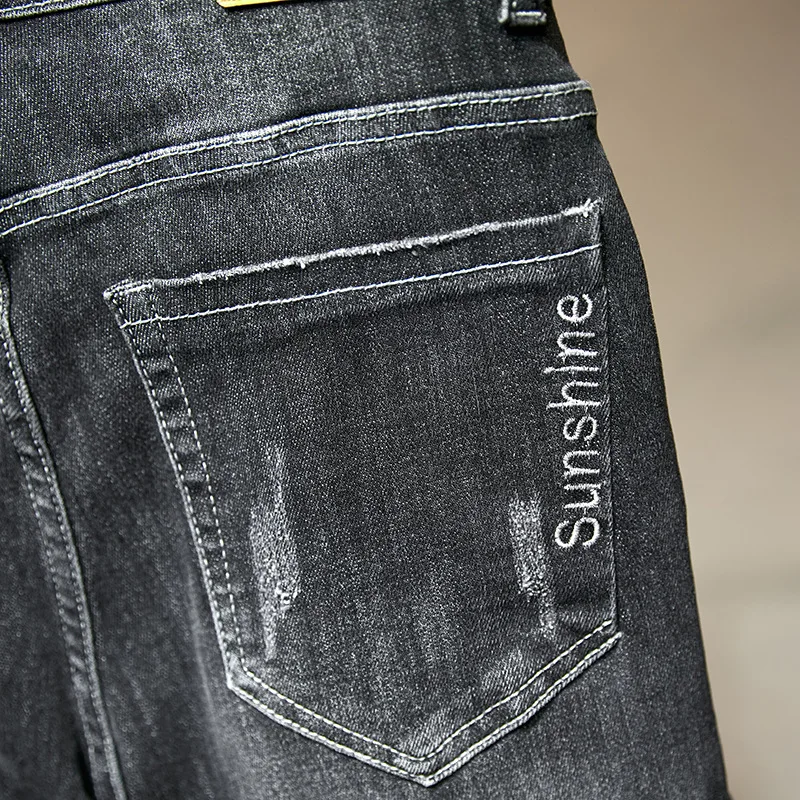 2022 New Streetwear Baggy Jeans For Men Korean Fashion Slim fit Loose Straight Man Pants Men's Clothing Large Size pencil pants