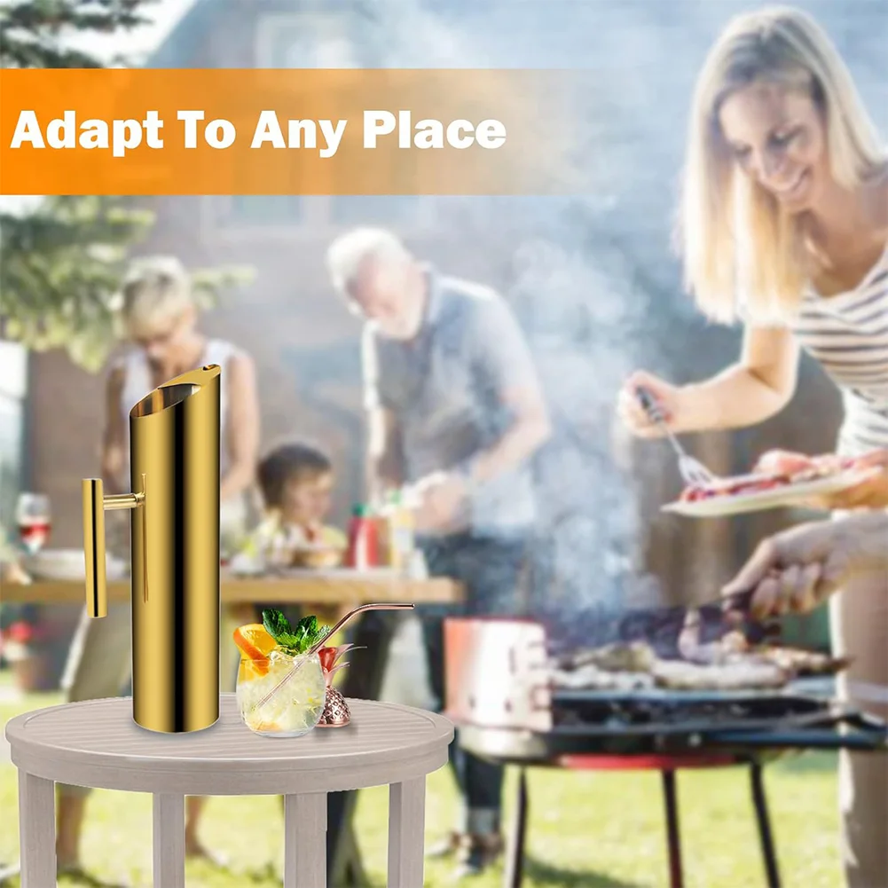 1.5/2L Gold Juice Pot Large Capacity Stainless Steel Modern Drinks Pitcher Red Wine Divider Container for Home Restaurant Bar