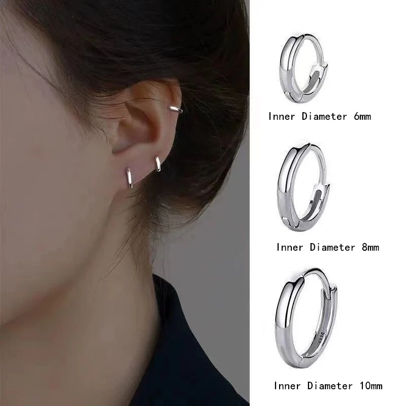 Trendy silver color Hoop Earings 7-16mm Small Circle Earrings For Summer  Round Lady's Fashion Jewelry Brincos #265740 - AliExpress