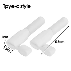 Silicone Cable Winder and Protector for USB - C Charging Cables (White - for Type C)