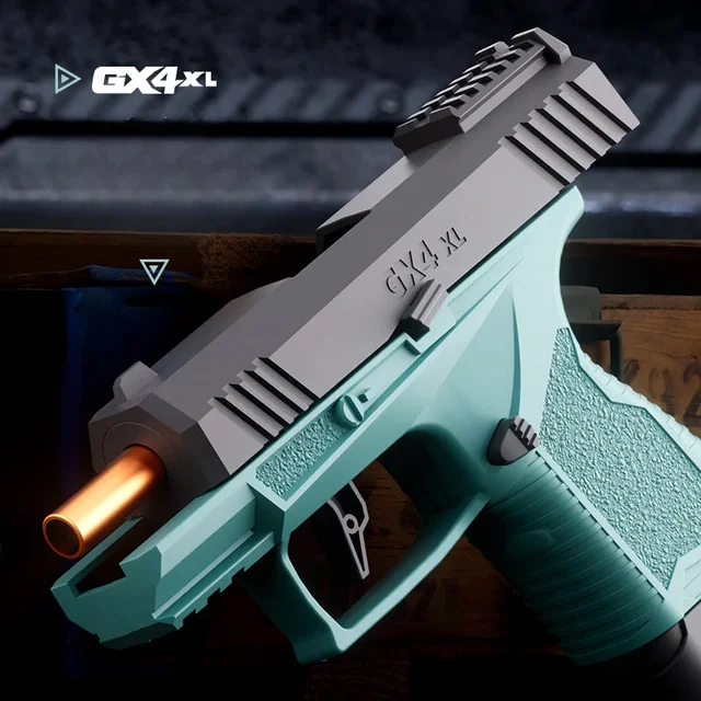 Pocket Toy Gun Mini Gx4 Continuous Shell Throwing Macara Education Gun Model Soft Bullet Launcher BlowBack Airsoft Small Pistol 2