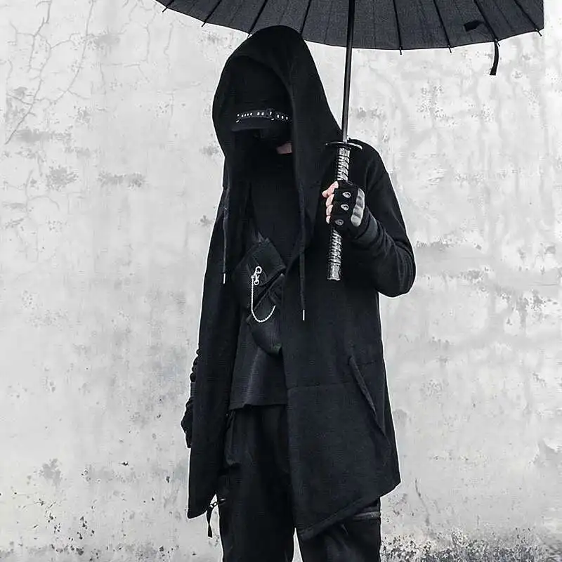 HKSH Spring Autumn New Male Tide Dark Punk Hip Hop Trench Hooded Cape Retro Gothic Sleeveless Coat Streetwear Windbreaker HK2368