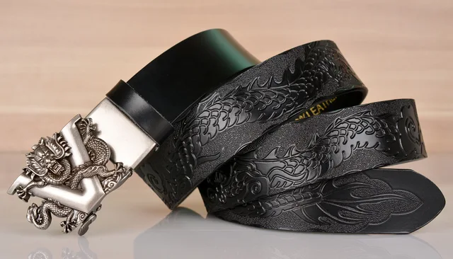 Cinturón De Cuero Con Hebilla Deslizante Automática Para Hombre O Mujer – Ajuste Fácil, Color Negro, Talla 28-48