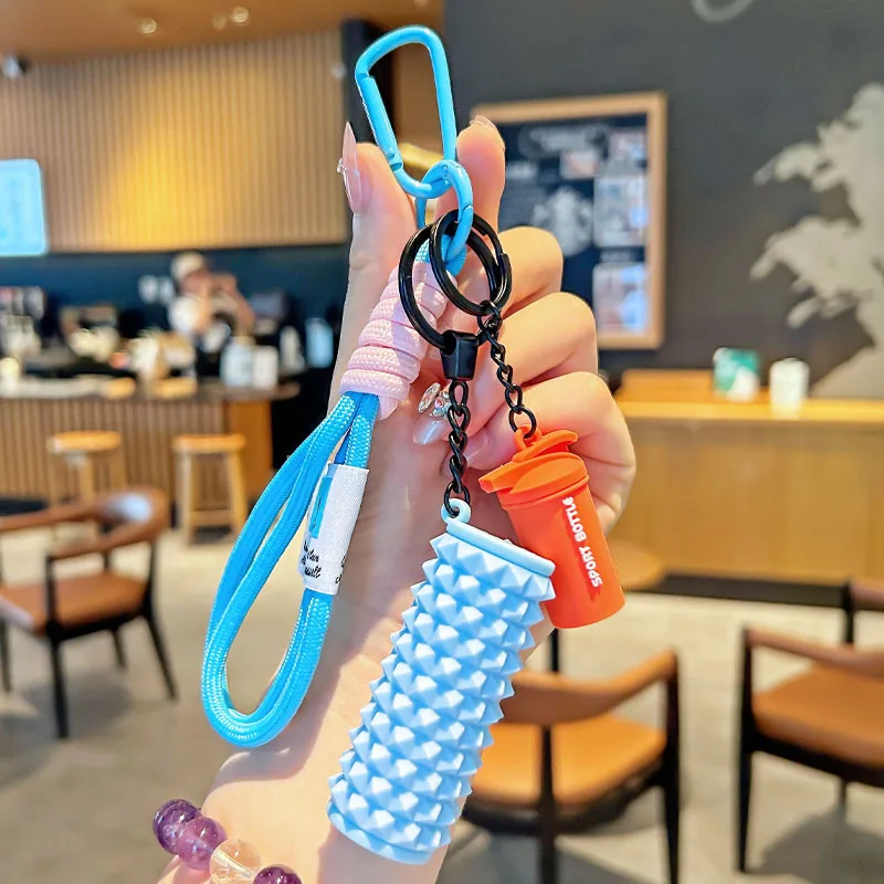 Silicone Gym Yoga Keychain Dumbbell Charm for Backpack Bag Purse Kettlebell Fitness Keychain Gift for Fitness Enthusiasts