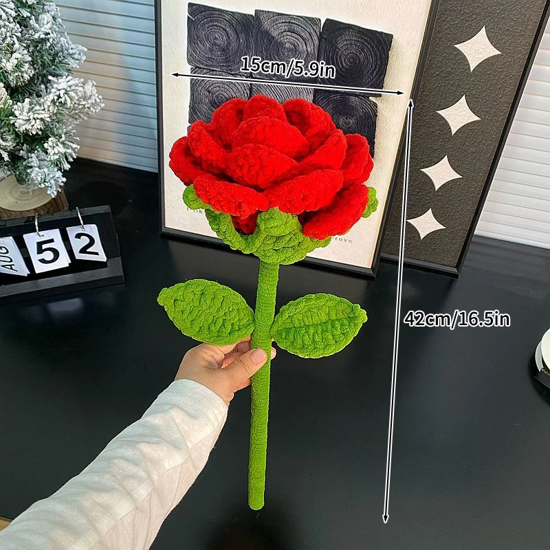 Handcrafted Crochet Floral Arrangement - Tulip and Sunflower Decor Piece