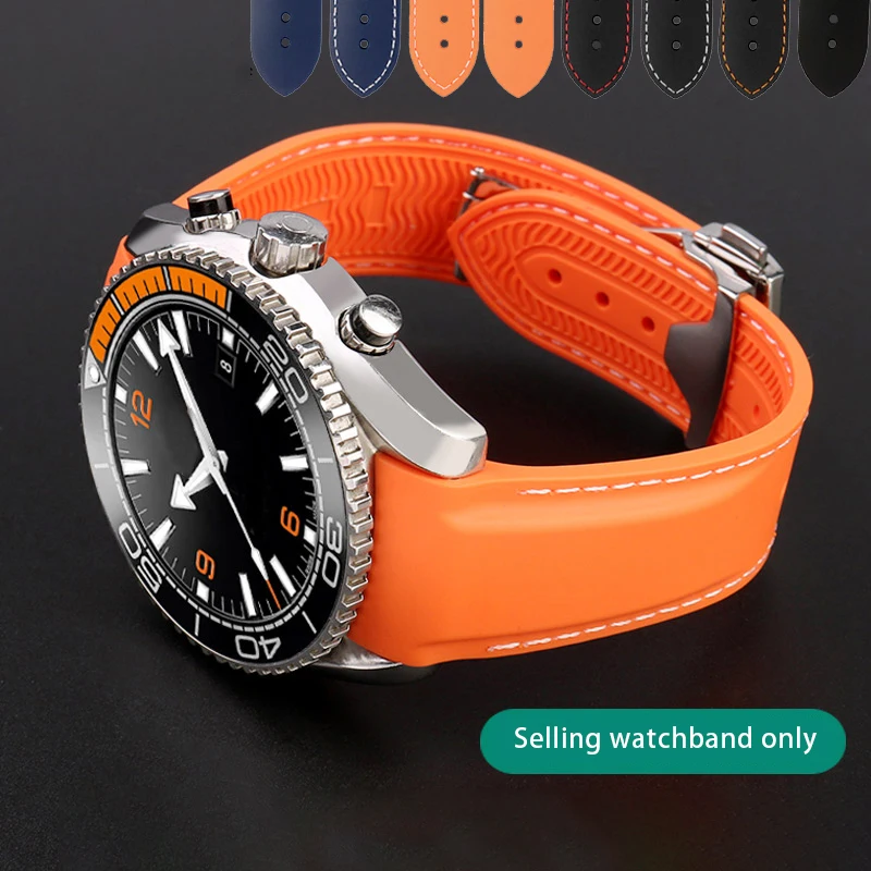19Mm 21Mm 22Mm Cinturino In Gomma Curva 20Mm Adatto Per Omega Speedmaster Moonwatch Seamaster 300 At150 Tag Heuer Seiko Soft Strap