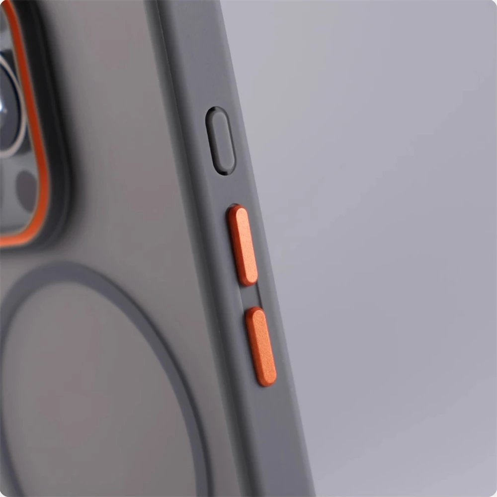 Premium Matte Translucent Magnetic Phone Case with Magsafe-Compatible Wireless Charging and Shockproof Protection