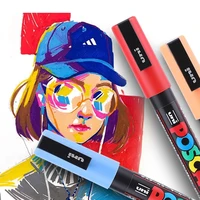1pcs Japan UNI POSCA Acrylic Marker Pen PC-3M 0.9mm-1.3mm Water-based Pen POP Advertising Poster Graffiti 24 Color Art Painting 2