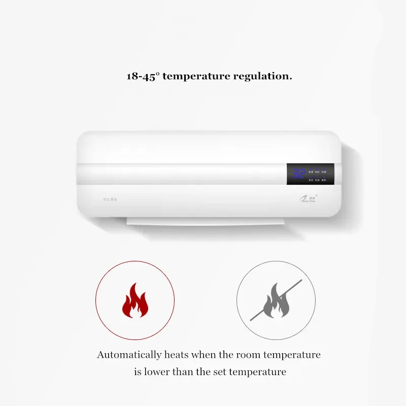Air Conditioner Wall-mounted portable Heating Fan Home Dormitory timing free installation Remote control
