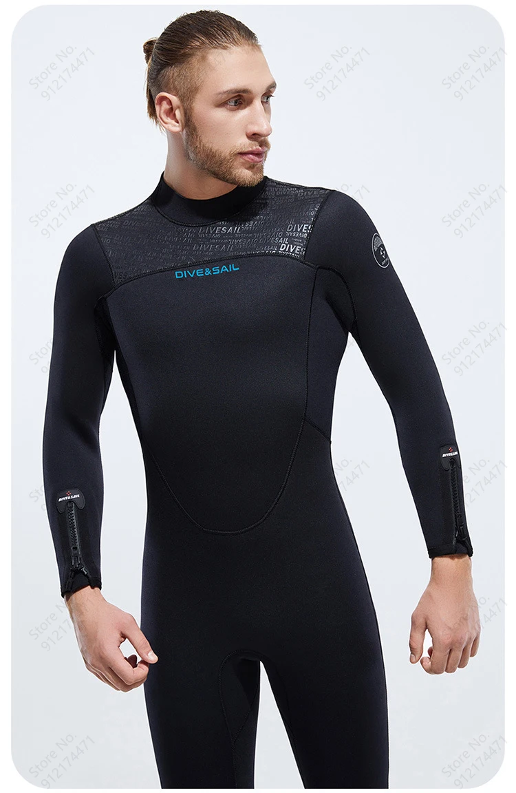 5MM Wetsuit Men Neoprene Diving Suit for Deep Scuba Diving Snorkeling Thickened Warm Wetsuit Swimming Kayaking Surf Suit