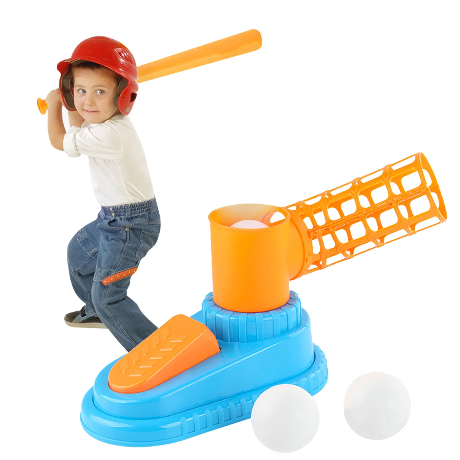 Kids Baseball Pitcher Machine Baseball Catapult Set Kids Baseball