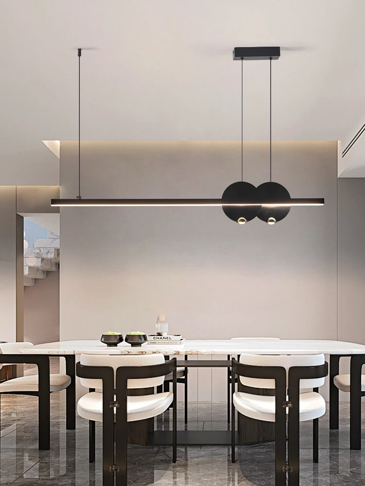 Candelabros de techo LED simples y modernos para mesa, comedor, cocina, isla, lámpara colgante elegante, decoración del hogar, accesorio de iluminación colgante