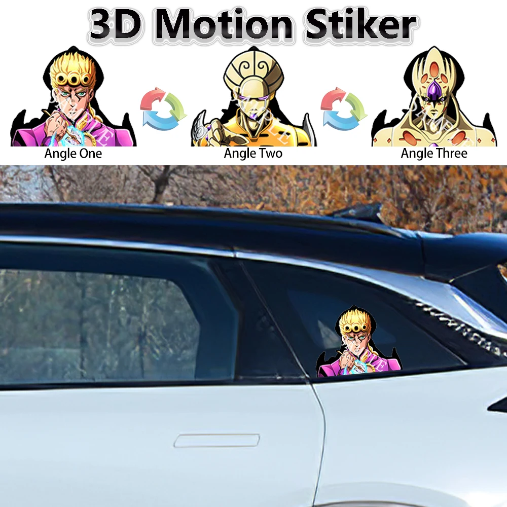 

Giorno Giovanna JoJo's Bizarre Adventure Anime 3D Motion Stickers Peeker Decals for Cars,Motorcycle,ipad,Refrigerator,Etc.