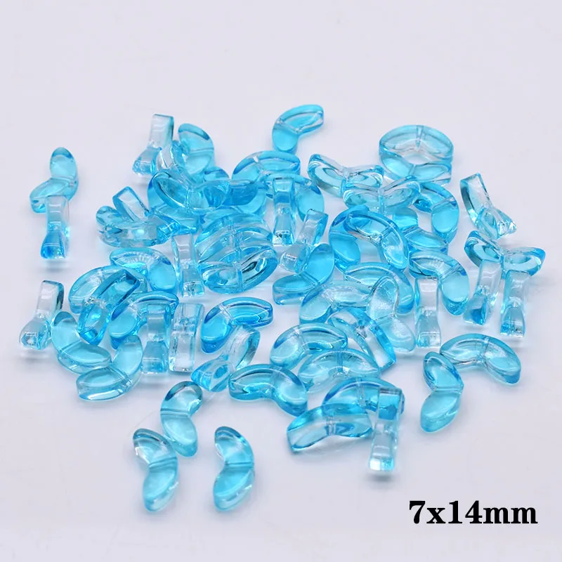 30pcs 9mm Multicolor Glass Tulip Flower Beads