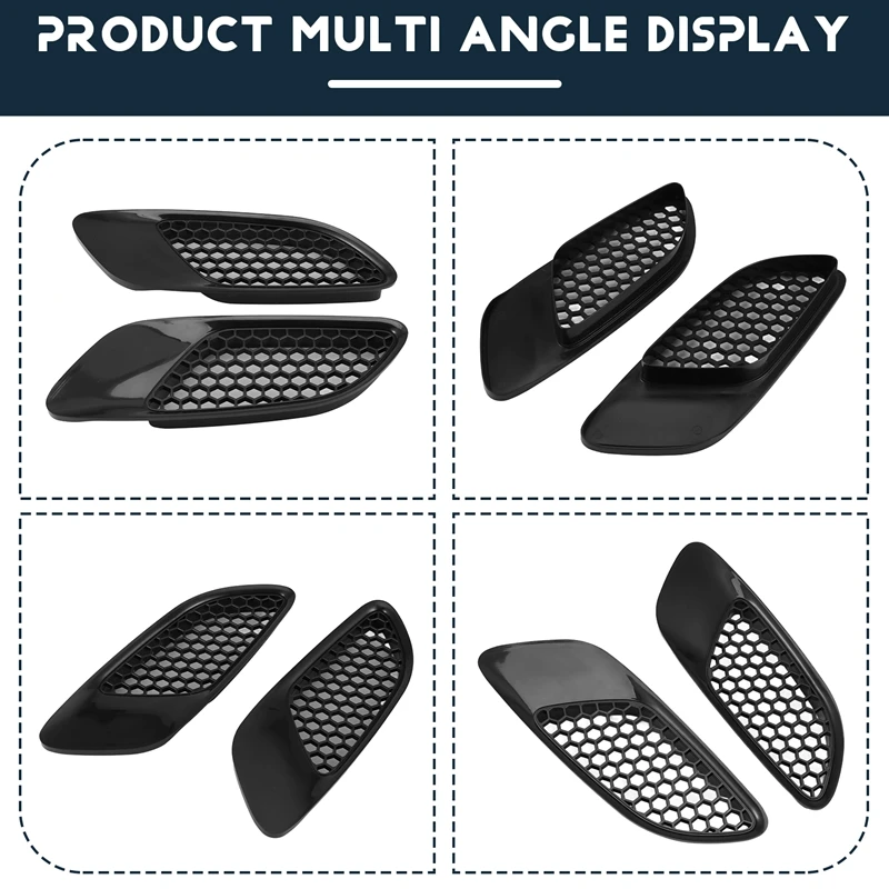 2PCS Air Vent For Real M3 Model Car Front Air Scoop Bonnet Vent Hood Louvers For-BMW E90 E91 E92 E93 M3 ABS