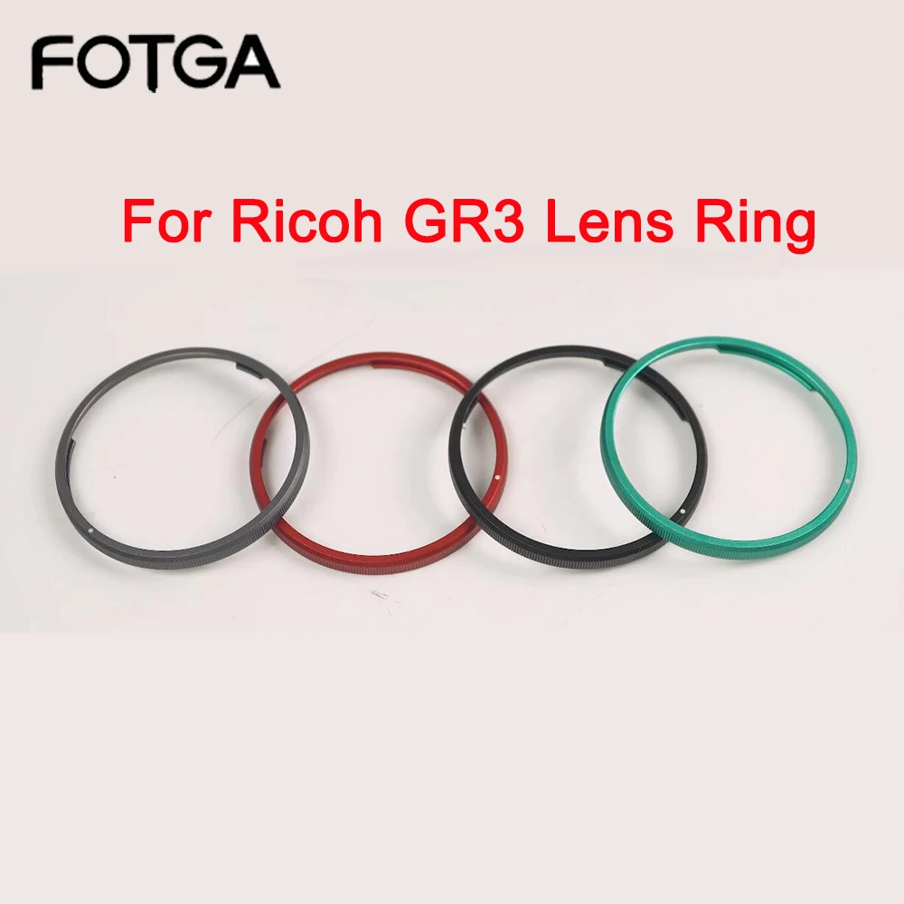 Fotga Anello Obiettivo In Alluminio Per Fotocamera Ricoh Gr Iii Griii Gr3 Sostituisce Per Ricoh Gn-1 Lente Decorazione Anello Cap Colore Rosso Nero