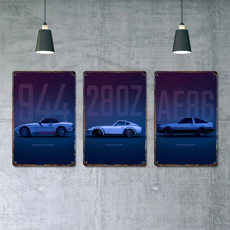 Panneau de signalisation en métal pour voiture de sport 911 GTR, affiche de  voiture, maison, salon, Garage, Club, Art mural, cadeaux décoratifs -  AliExpress