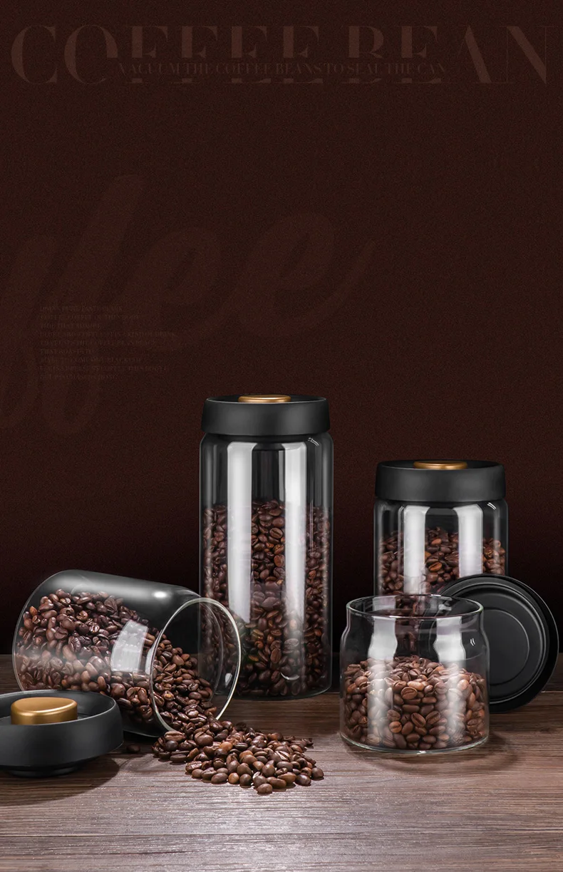 Vacuum Sealed Jug Glass Airtight Canister | spice storage containers