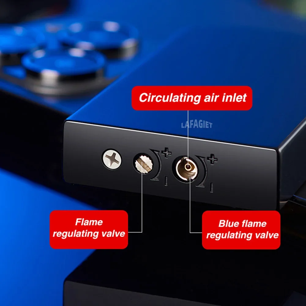 Dual Flame Butane Gas Lighter Outdoor Windproof Blue Fire Turbo Jet Flame Cigar Lighter Gradient Creative Men Smoking Gadgets butane gas lighter cigarette lighter