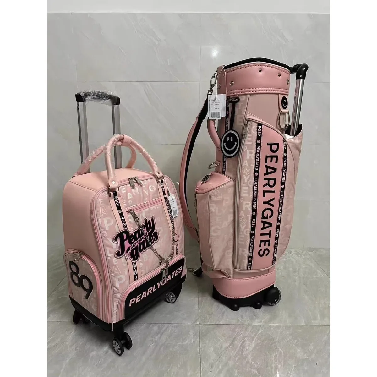 

24 New Golf Bag Men's and Women's Boston Bag with Wheel Pull Rod Pu Large Capacity Golf Standard Bag 골프가방